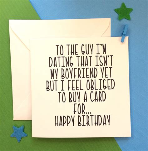 just dating birthday card